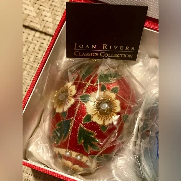 Joan Rivers Faberge Egg Ornaments Set of 4 NWT - Picture 7 of 15